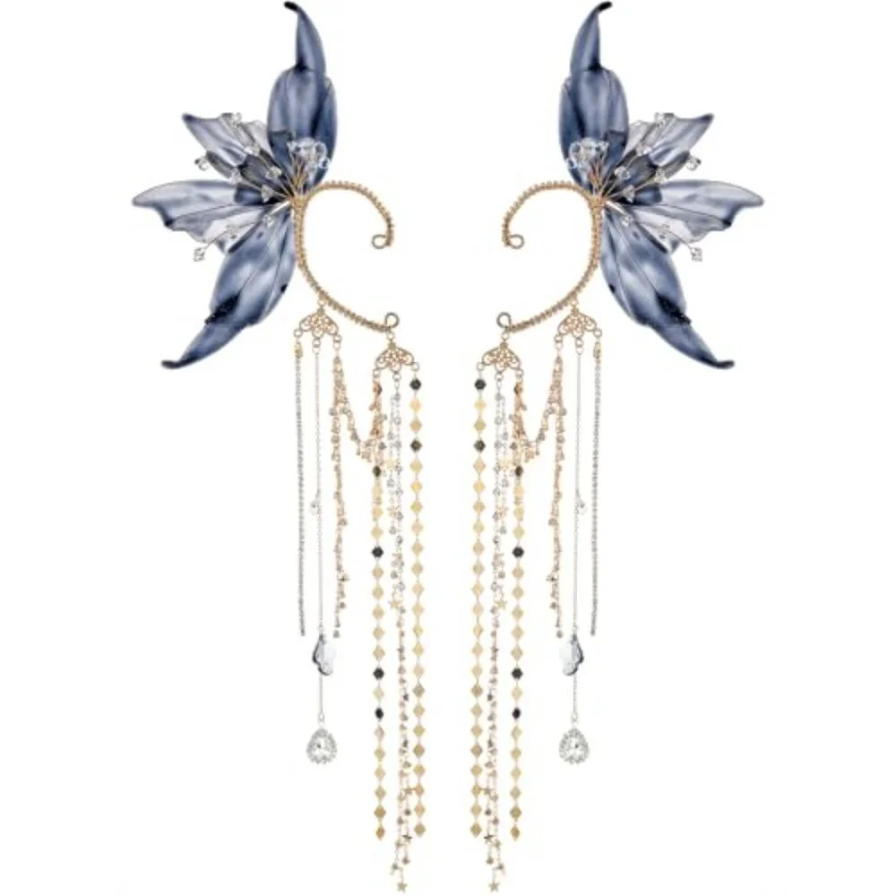 Butterfly Elf Ear‎ Cuffs - Fairy Ear Cuffs with Tassel